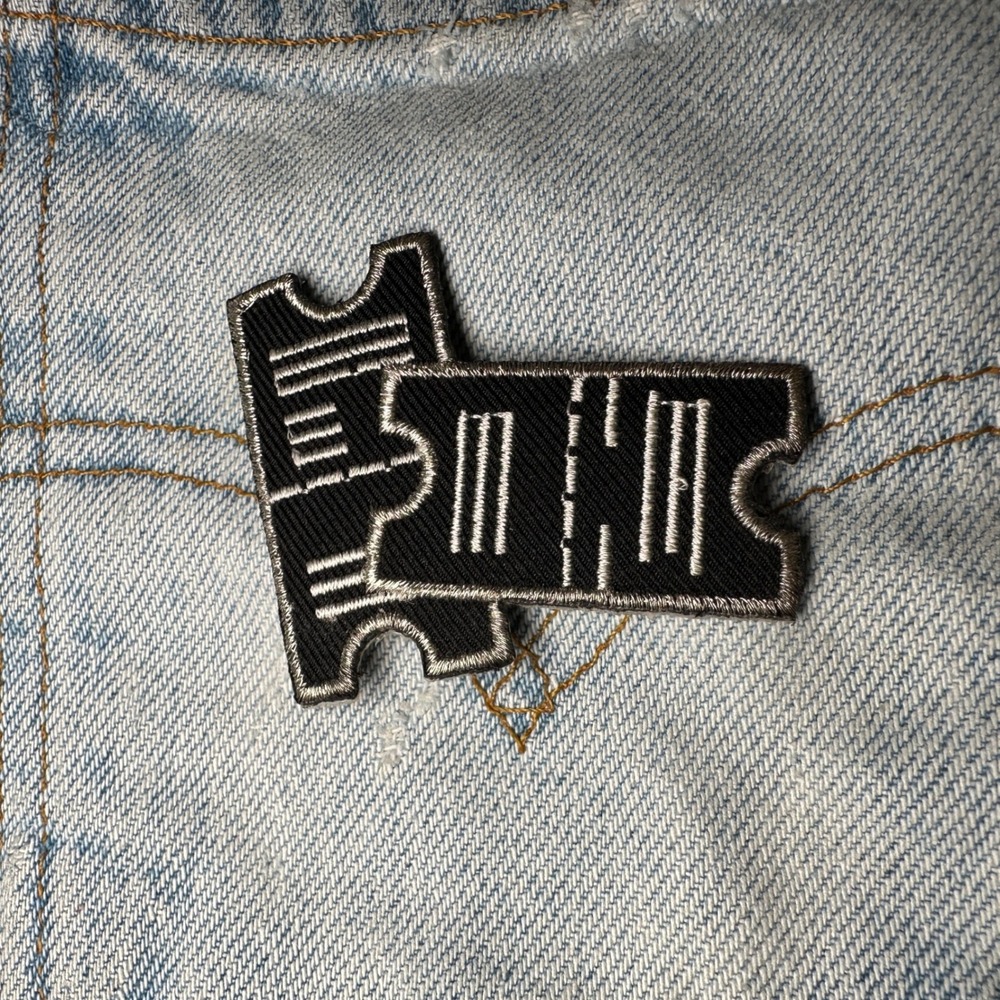 Black Ticket Iron On Patch Applique Clothing DIY Craft‎ Embellishment